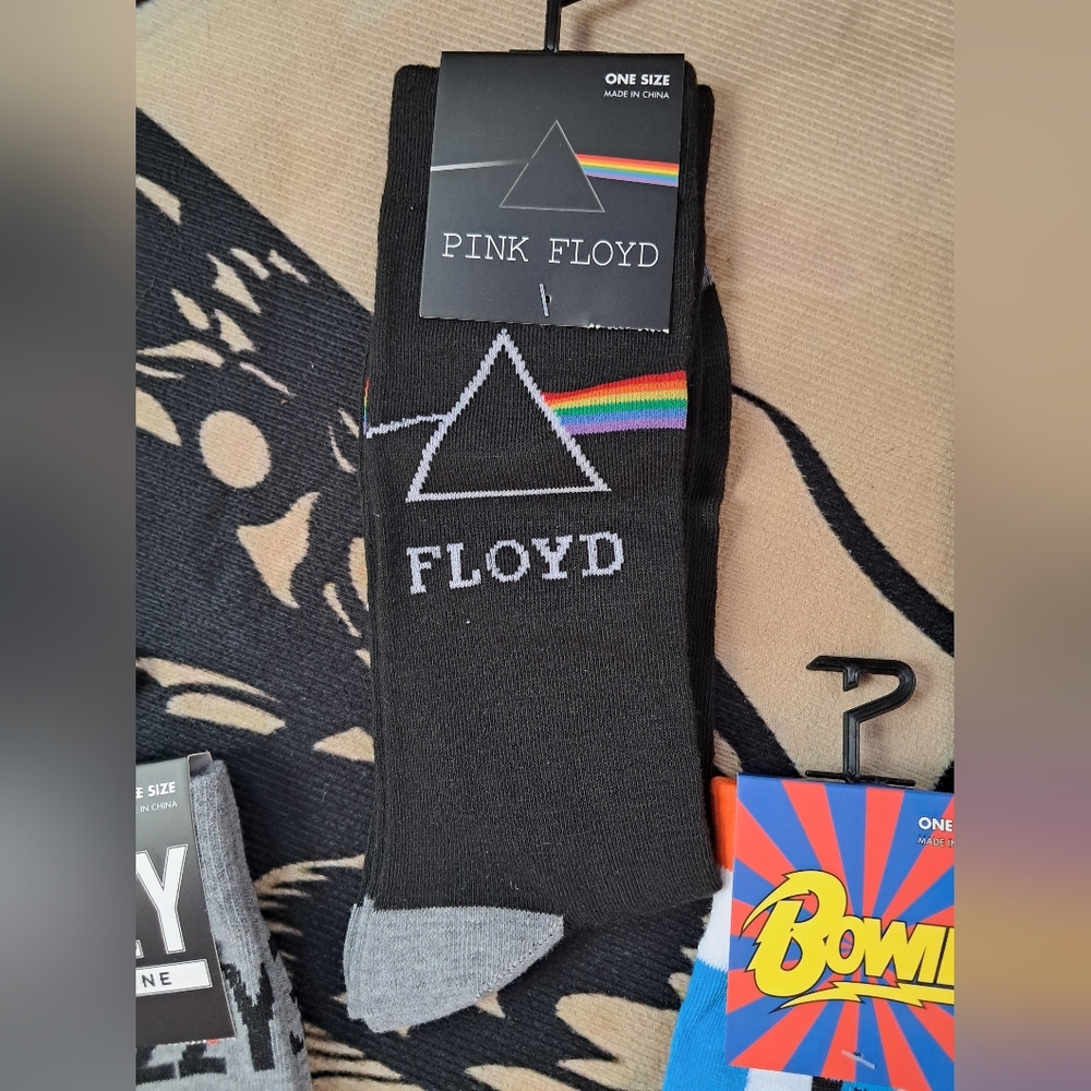 SOLD OUT! Pink Floyd Iron Maiden Bowie Unisex Socks - Picture 4 of 11